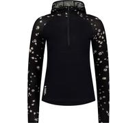 Mons Royale - Technicality Merino wool Layer - Bella W Merino Long Sleeve Hood Black Daisy for Women in Wool - Size M Black M