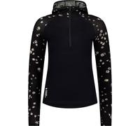 Mons Royale - Technicality Merino wool Layer - Bella W Merino Long Sleeve Hood Black Daisy for Women in Wool - Size S Black S