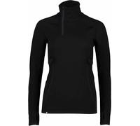 Mons Royale - Technicality Merino wool Layer - Olympus W Merino Base Layer 1/2 Zip Long Sleeve Black for Women in Wool - Size S Black S