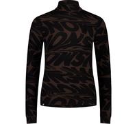 MONS ROYALE W Cascade Flex 200 Mock Neck Ls - Women - Black / Brown - size XS- model 2025 XS