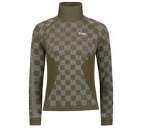 Mons Royale - Women's Ascender Merino Seamless Mock Neck L/S - Merino base layer size XL, olive