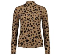 Mons Royale - Technicality Merino wool Layer with Collar - Cascade W Merino Base Layer Mock Neck Long Sleeve Aoraki Lily Toffee for Women in Wool - Size S - Brown Brown S