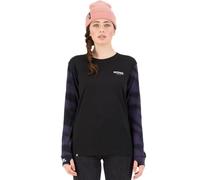 Mons Royale Yotei BF Tech Women's Long-Sleeved Shirt, Black-Motion 9, XS
