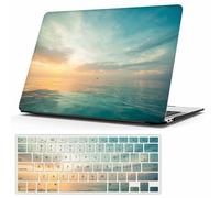 MonsDirect Case Fit for 2022 M2 MacBook Pro 13 Inch, 2021 2020-2016 Release M1 A2338 A2289 A2251 A2159 A1989 A1706 Hard Shell Case & Keyboard Cover for New Pro 13 with Touch Bar, Beautiful Sunset