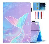 MonsDirect Case for iPad 9th Generation 10.2 inch 2021, for iPad 8th 7th Generation 2020 2019 Case, Smart Sleep Wake Case with Stand Protective Cover for iPad 10.2 inch, Mermaid