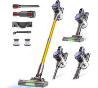 MONSGA Cordless Vacuum Cleaner, 45KPa/550W/50Mins Stick Vacuum for Home, Anti-Tangled Vacuum Cleaner with Detachable Battery, LED Display, Lightweight Handheld Vacuum for Pet Hair/Carpet/Floor, MV3