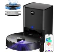 MONSGA MS1 MAX Robot Vacuum and Mop Combo, 5000Pa Robotic Vacuum with 3.5L Self Emptying Station, Lidar Navigation Robot Vacuum Cleaner, 180mins Runtime, APP/Remote/Voice Control, for Hard Floors and