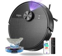 MONSGA MS1 Robot Vacuum Cleaner with Mop, 7000Pa Robotic Vacuum with Lidar Navigation, 180mins Runtime, 5 Editable Maps, APP/Remote/Voice Control, Ideal for Hard Floors and Carpets