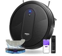 MONSGA Robot Vacuum Cleaner with Mop, 4000Pa Strong Suction, 3-in-1 Vacuuming and Mopping, 140-Min Runtime, 3.2 inch Ultra-Thin, APP/Remote/Voice Control for Hard Floors