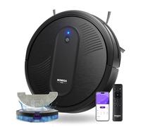 MONSGA Robot Vacuum with Mop, 3 in 1 Vacuum and Mop Robotic Vacuum with Auto Boost, 140mins Runtime, 3000Pa Powerful Suction, 3.2 inch Thin Robot Hoover, APP/Remote/Voice Control, for Hard Floors