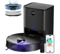 MONSGA Robot Vacuum with Mop, 7000Pa Powerful Suction, Lidar Navigation Robotic Vacuum with 3.5L Self-Empty Station, 180mins Runtime, APP/Remote/Voice Control, for Hard Floors and Carpets (MS1MAX)