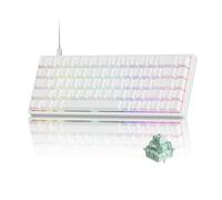 MONSG UN68 HE Gaming Keyboard Wired, Hall Effect Magnetic Switches,Rapid Trigger 0.005mm, 8000Hz Polling Rate,Adjustable Actuation Force, Snap-Tap,RGB 65% Keyboard for Mac/Win (White)