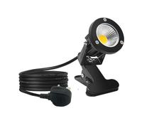 Monsing LED Spot Lights Outdoor Waterproof Clamp Lights Landscape Lights Spotlight with Clip for Accent Lighting Plants Yard Garden Decorative Lamp Shop Billboard(Cold White 7W)