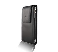 monsoon [Alpha] Genuine Leather Case Holster with Belt Clip for iPhone 16 / iPhone 16 PRO/iPhone 15 / iPhone 15 PRO/iPhone 14/14 PRO / 13/13 PRO / 12 PRO - fits 6.1" iPhone with Slim Case