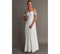 Monsoon Andrea Feather Wedding Dress Ivory Ivory 14