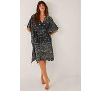 Monsoon Bodhi Print Mini Kaftan Black Black XL
