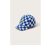 Monsoon Boy's Check Applique Cap in Blue | Size: 7-8 Years Monsoon Blue 7-8 Years