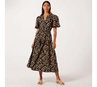 Monsoon Bryony Print Dress BLACK MULTI 2XL