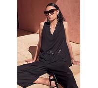 Monsoon Cara Cutwork Top Black