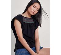Monsoon Cleo Stitch Top Black
