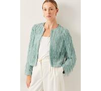 Monsoon Women's Cosima Fringe Jacket Green | Size: 16 Monsoon Green 16