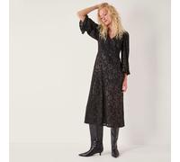 Monsoon Deyla Devore Dress BLACK SIZE 10