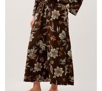 Monsoon Esther Printed Linen Trousers CHOCOLATE 2XL
