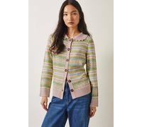 Monsoon Fawn Fair Isle Cardigan Green Green