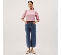 Monsoon Fay Fabric Mix Top IVORY 2XL