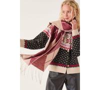 Monsoon Feliz Fair Isle Cardigan Brown In Chocolate Chocolate