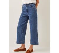 Monsoon female High Waisted Straight Leg Cropped Jeans - 10 - Blue Denim, Blue Denim