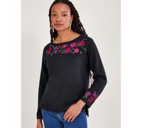 Monsoon Finella Floral Jumper NAVY LARGE