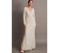 Monsoon Florence Embellished Bridal Dress Ivory Ivory