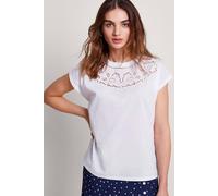 Monsoon Garcia Cutwork T-Shirt In White White L