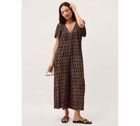 Monsoon Geometric Angel Sleeve Wide Leg Jumpsuit Black Mix