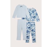 Monsoon Girl's 2-Pack Pointelle Pyjama Set Blue | Size: 5/6 Years