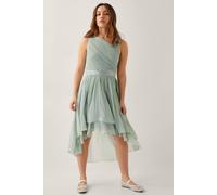 Monsoon Girl's Abigail One-Shoulder Prom Dress Blue in Green | Size: 13 Years