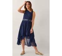 Monsoon Girl's Abigail One-Shoulder Prom Dress Blue | Size: 9 Years