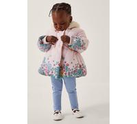 Monsoon Girl's Baby Pippa Bunny Print Padded Coat Pink | Size: 2-3 Years Monsoon Pink 2-3 Years