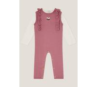 Monsoon Girl's Baby Top & Knit Dungarees Set Pink | Size: 12/18 m