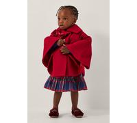 Monsoon Girl's Baby Velvet Bow Cape Coat Red | Size: 0/6 m