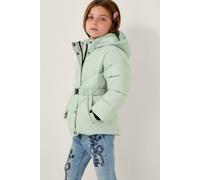 Monsoon Girl's Belted Puffer Coat Green | Size: 7/8 Years