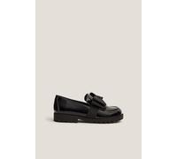 Monsoon Girl's Bow Patent Loafers Black | Size: Infant 10