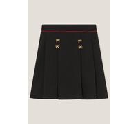 Monsoon Girl's Bow Pointelle Pleated Skirt Black | Size: 5/6 Years