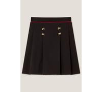 Monsoon Girl's Bow Ponte Pleated Skirt Blue | Size: 7/8 Years