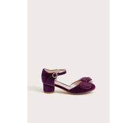 Monsoon Girl's Cancan Velvet Two-Part Heels in Purple | Size: Infant 8