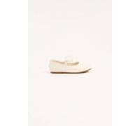 Monsoon Girl's Corsage Shimmer Walker Shoes in Ivory | Size: 3/6 m