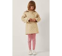 Monsoon Girl's Embroidered Quilted Trench Coat Cream | Size: 11/12 Years