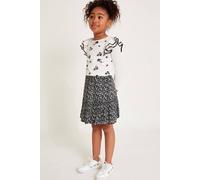 Monsoon Girl's Floral Print Tiered Skirt Black | Size: 5/6 Years