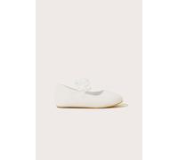 Monsoon Girl's Shimmer Corsage Walker Shoes in Ivory | Size: 3/6 m
